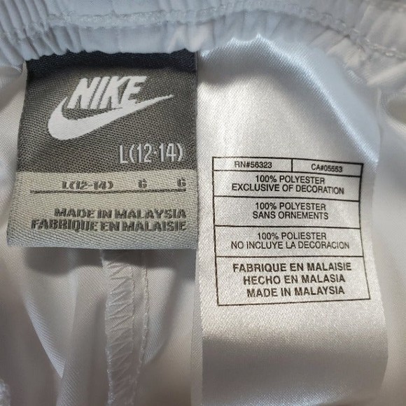 Nike Women's Joggers Cropped Athletic Running Pants White Lilac Stripe L - Picture 4 of 11